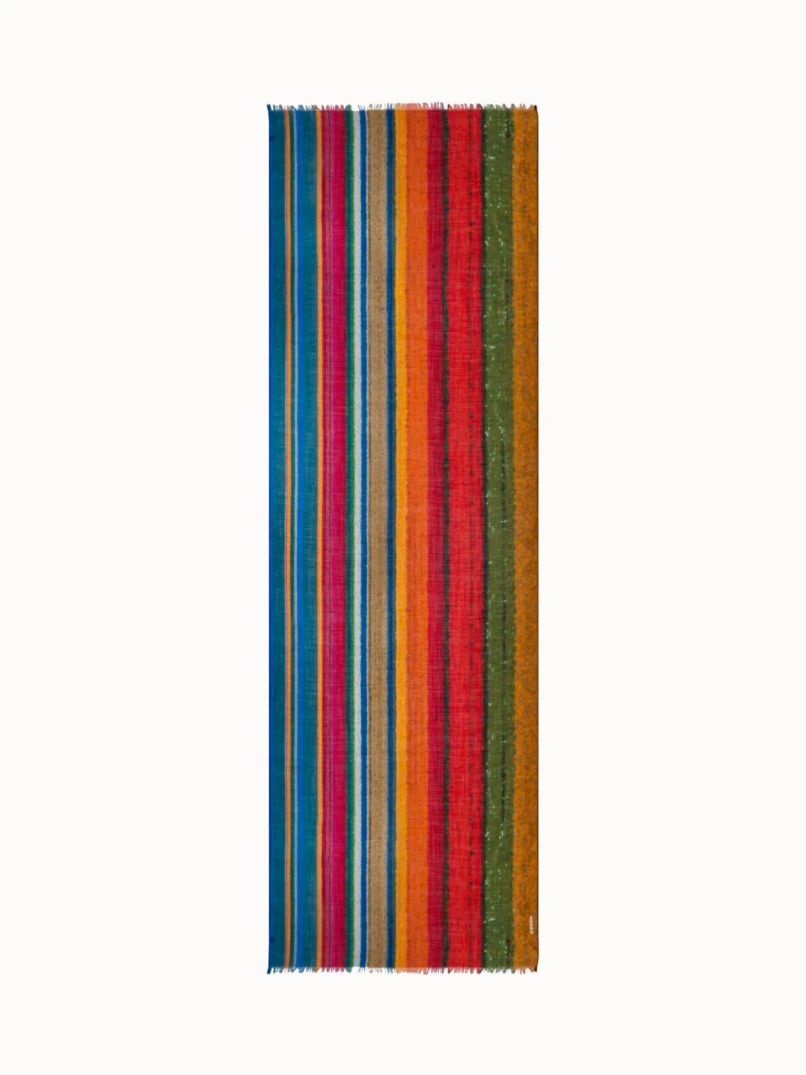 Cashmere Silk Scarf with Wind Turbine Print Akris
