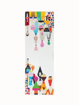 Cashmere Silk Scarf with Wooden Dolls Print Akris