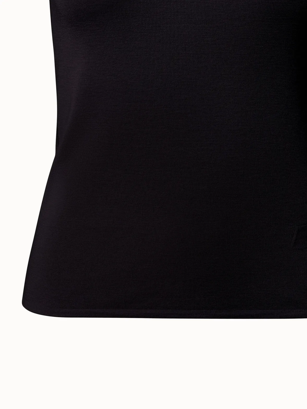 Cashmere Silk Short Sleeve Knit Pullover Akris