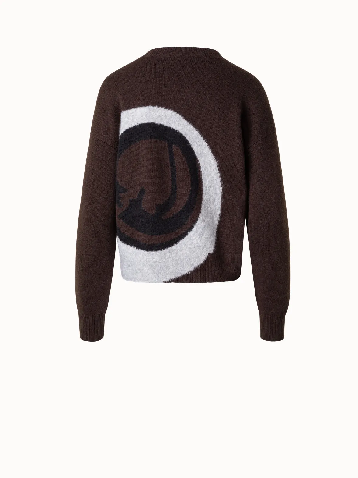 Cashmere Silk Sweater with Bouclé Loop Design Akris