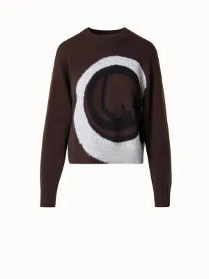 Cashmere Silk Sweater with Bouclé Loop Design Akris