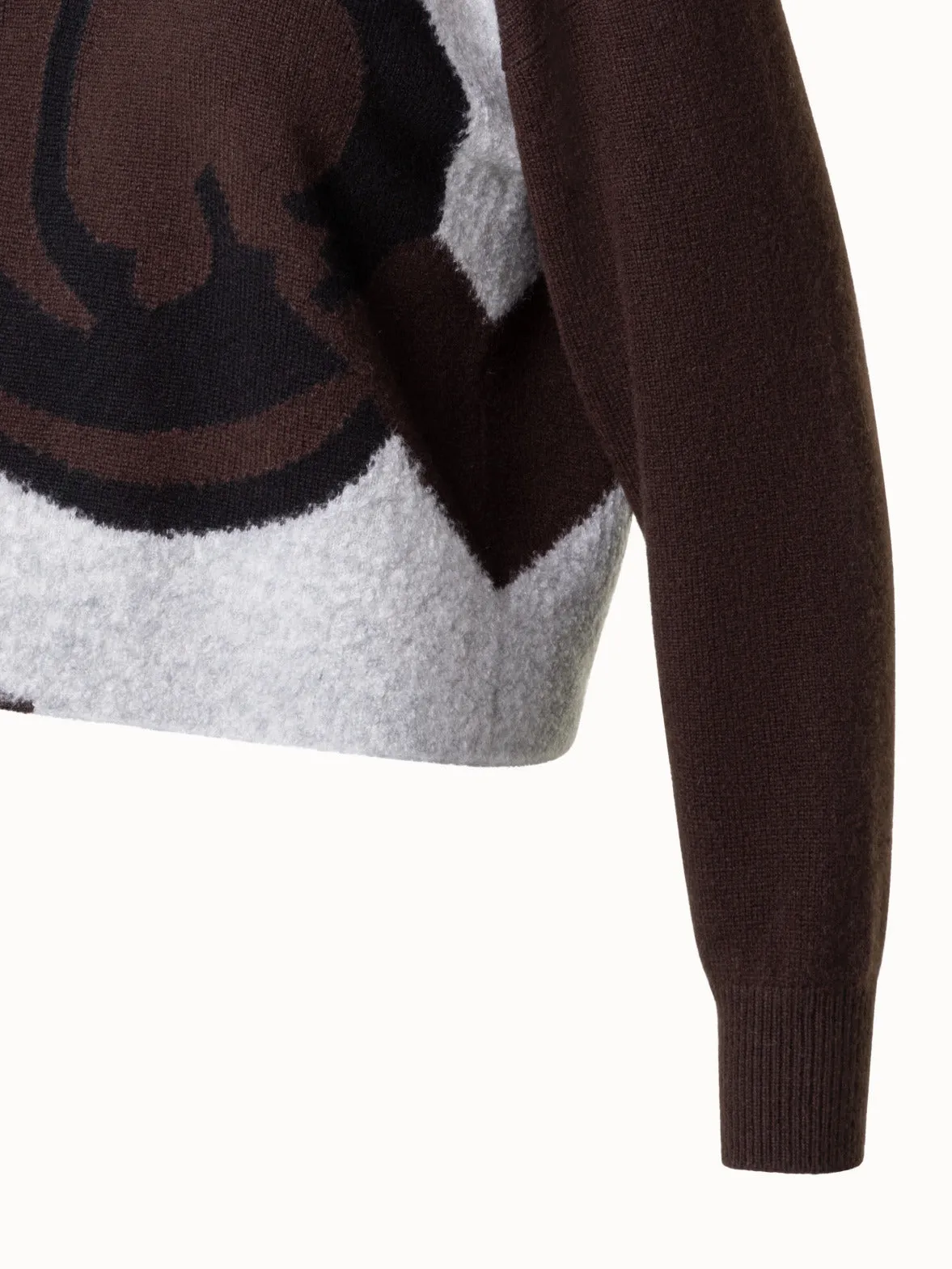 Cashmere Silk Sweater with Bouclé Loop Design Akris