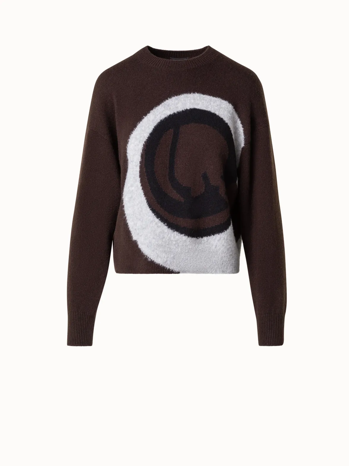 Cashmere Silk Sweater with Bouclé Loop Design Akris
