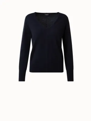 Cashmere V-Neck Knit Pullover Akris