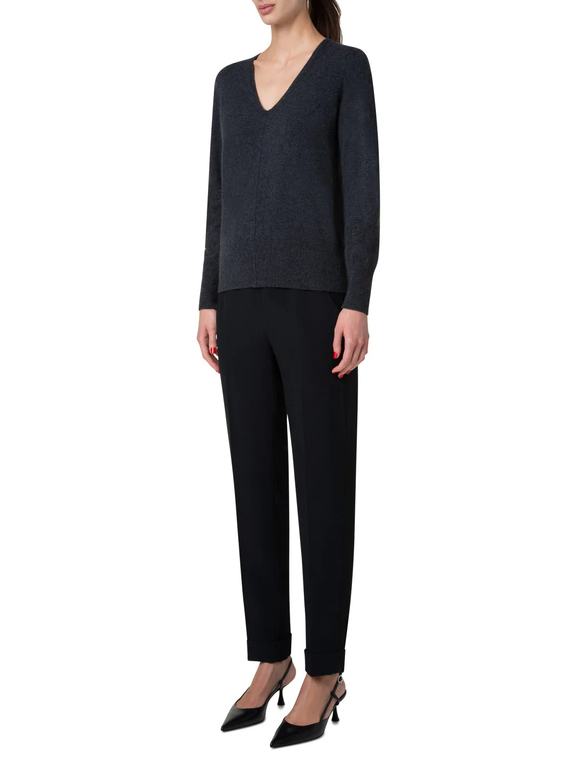 Cashmere V-Neck Pullover Akris