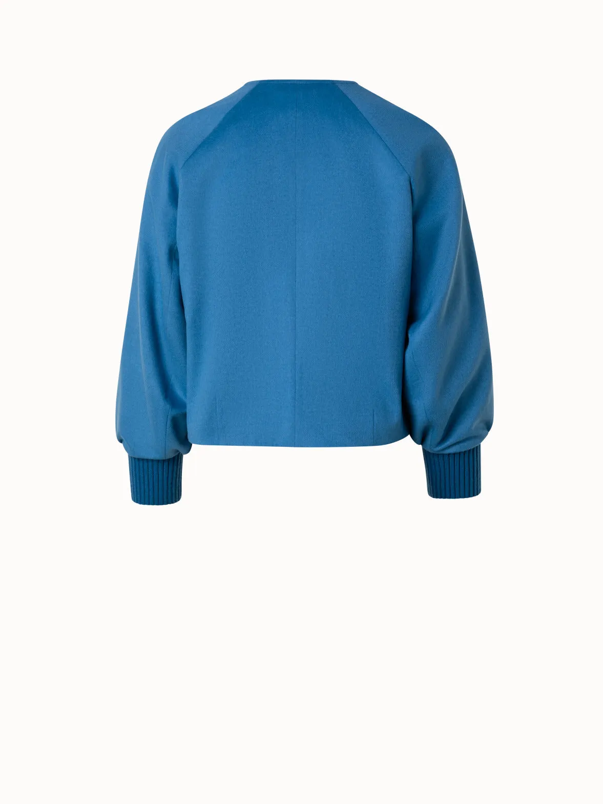 Cashwool Bomber Jacket with Volume Sleeves Akris