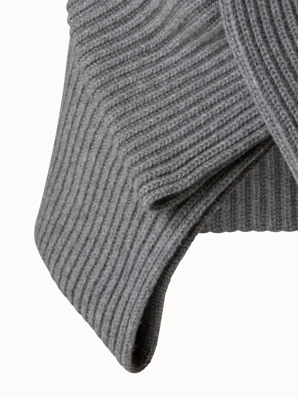 Chunky Cashmere Knit Scarf Akris