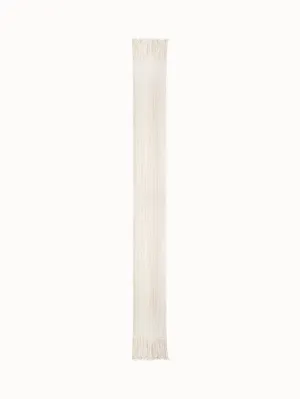 Chunky Wool Cashmere Knit Scarf with Fringe Akris