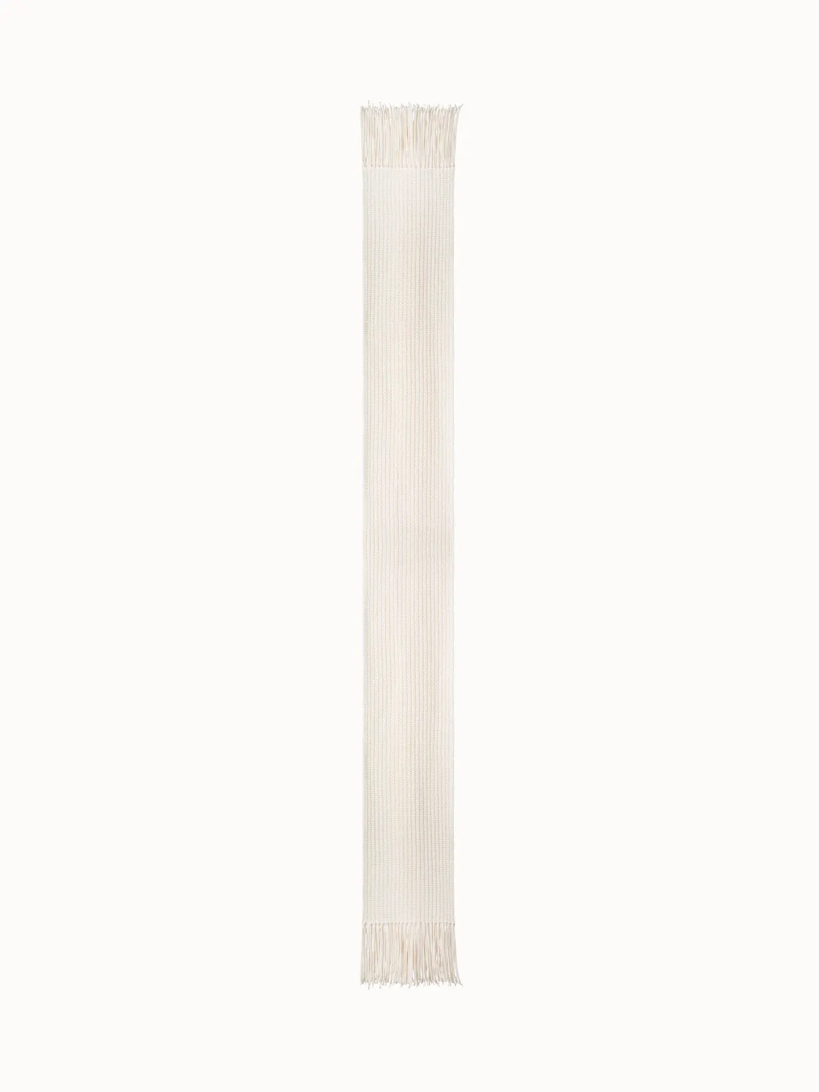 Chunky Wool Cashmere Knit Scarf with Fringe Akris