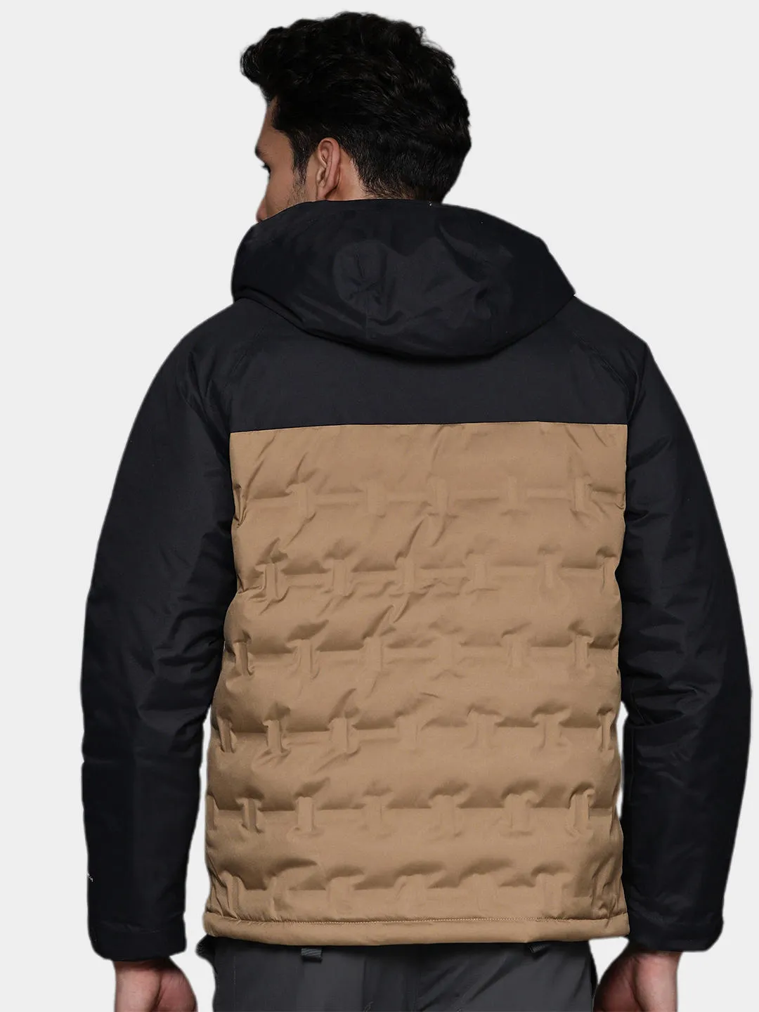 Columbia Men Brown Omni-Heat Infinity Grand Trek II Hooded Down Jacket