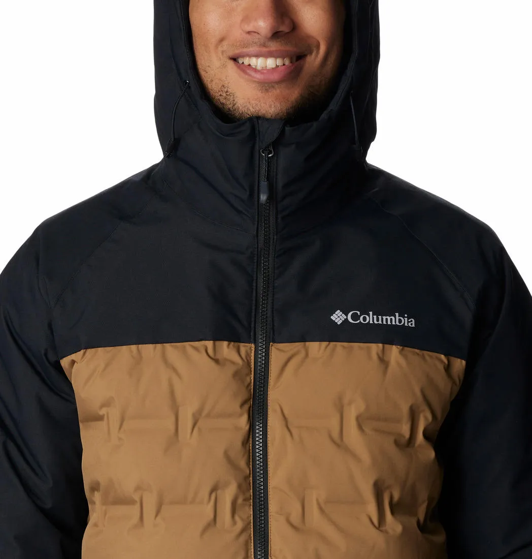 Columbia Men Brown Omni-Heat Infinity Grand Trek II Hooded Down Jacket