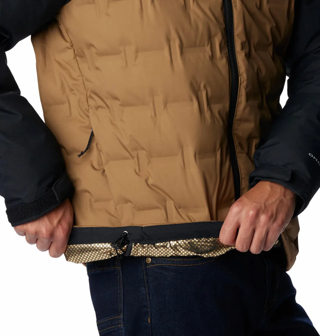 Columbia Men Brown Omni-Heat Infinity Grand Trek II Hooded Down Jacket