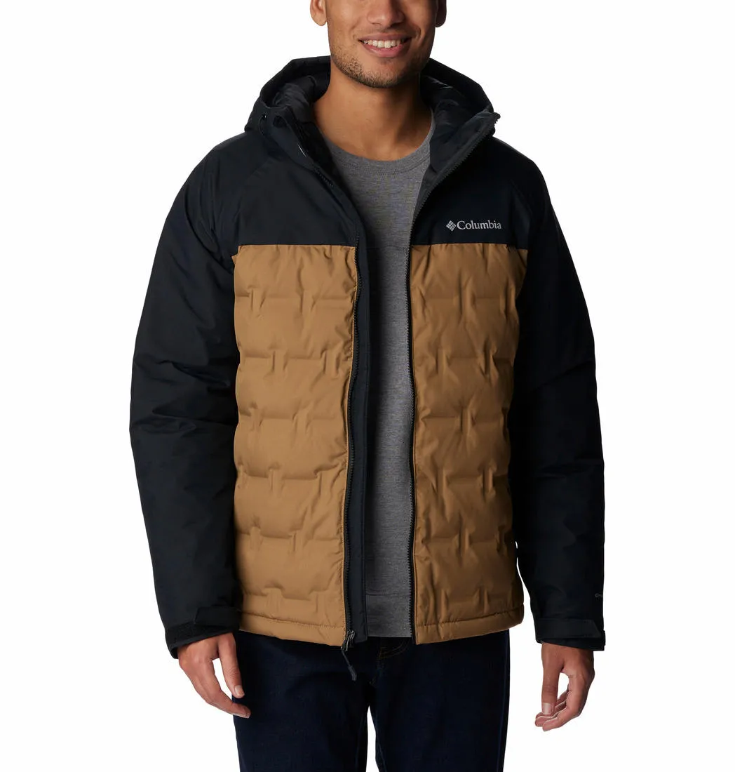 Columbia Men Brown Omni-Heat Infinity Grand Trek II Hooded Down Jacket