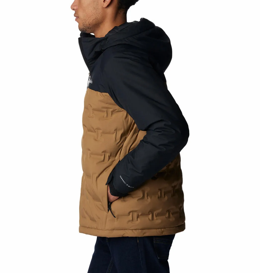 Columbia Men Brown Omni-Heat Infinity Grand Trek II Hooded Down Jacket