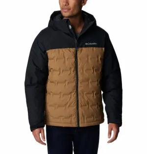 Columbia Men Brown Omni-Heat Infinity Grand Trek II Hooded Down Jacket
