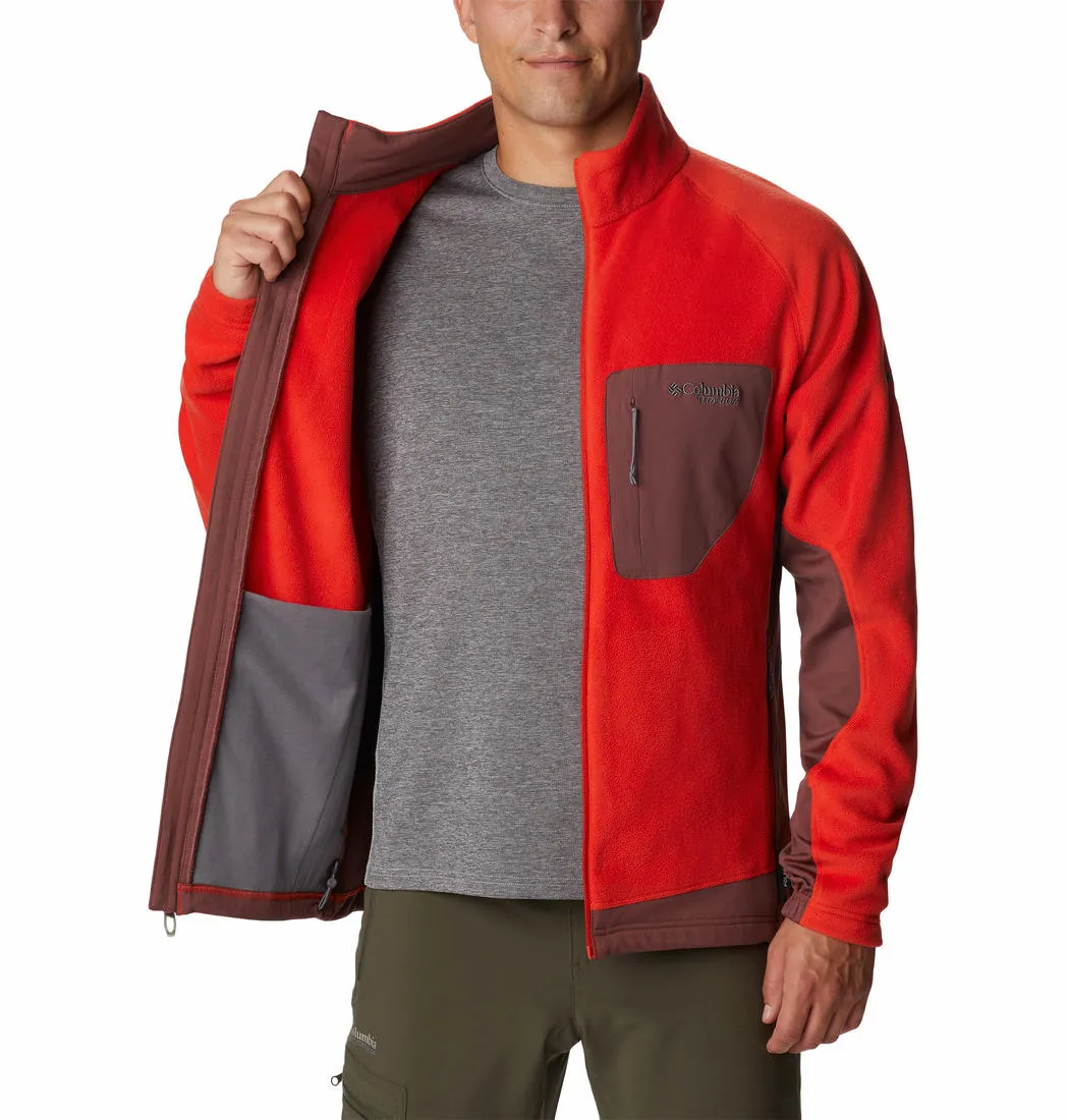 Columbia Men Orange Omni-Wick Titan Pass 2.0 II Fleece Jacket
