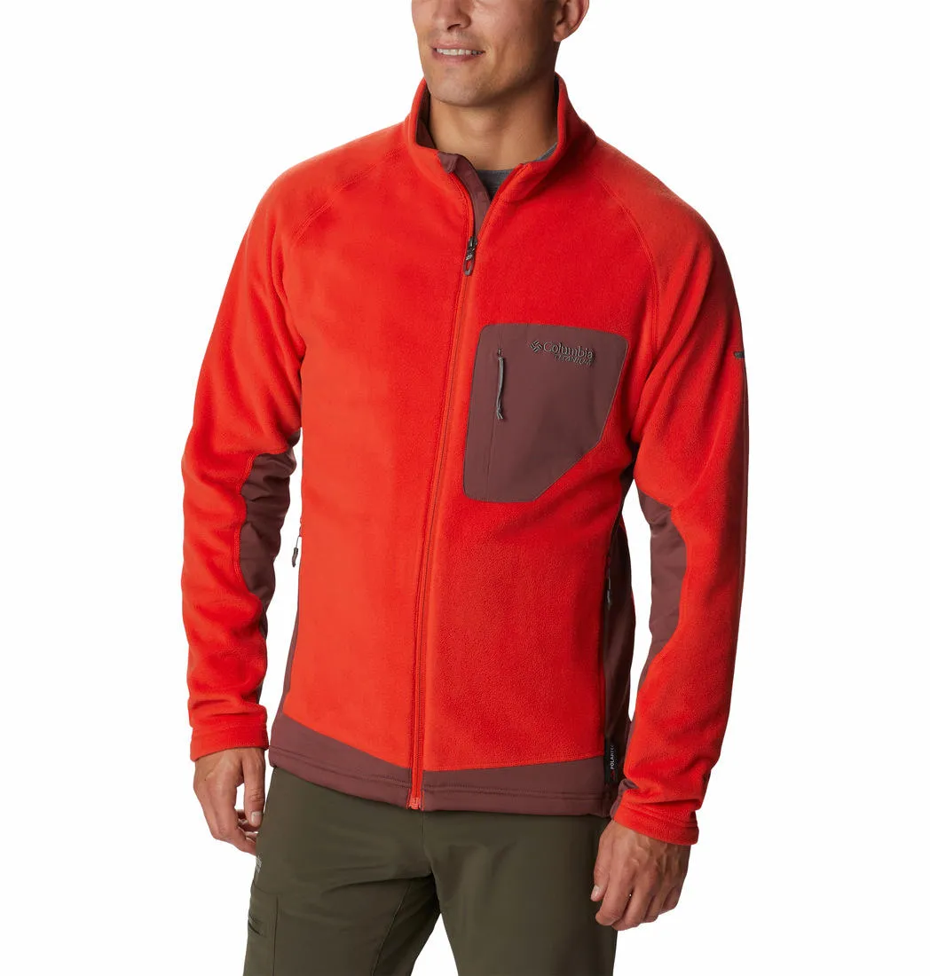 Columbia Men Orange Omni-Wick Titan Pass 2.0 II Fleece Jacket
