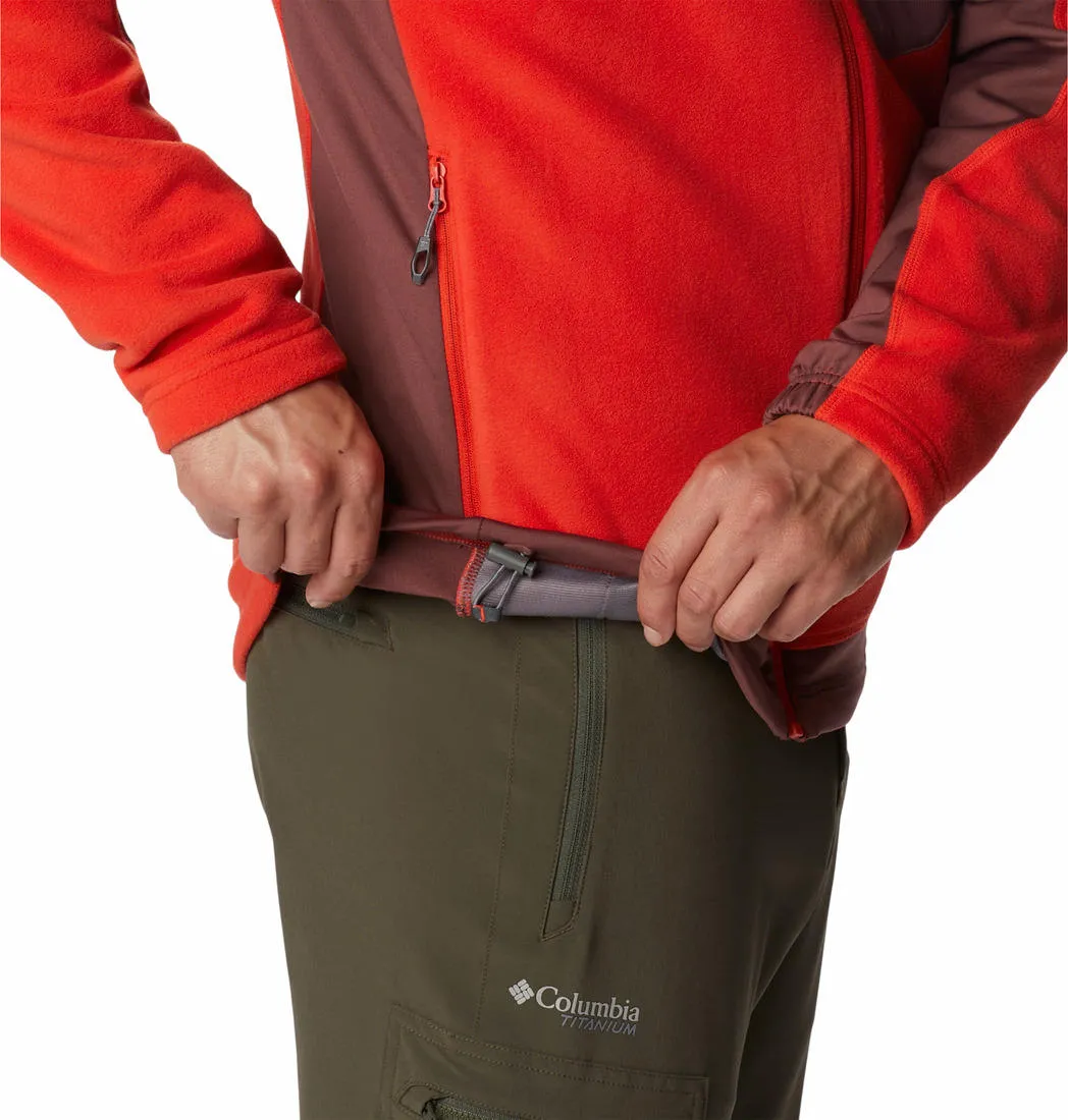 Columbia Men Orange Omni-Wick Titan Pass 2.0 II Fleece Jacket