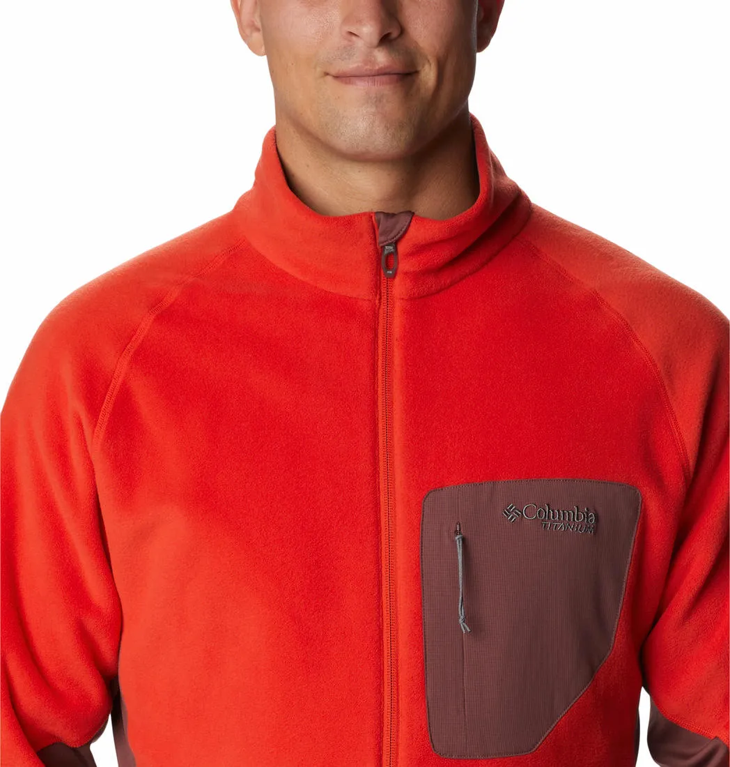 Columbia Men Orange Omni-Wick Titan Pass 2.0 II Fleece Jacket