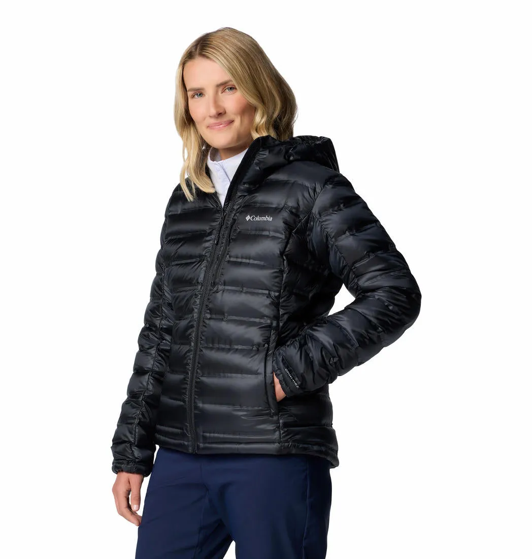 Columbia Women Black Omni-Heat Infinity Pebble Peak II Hooded Down Jacket