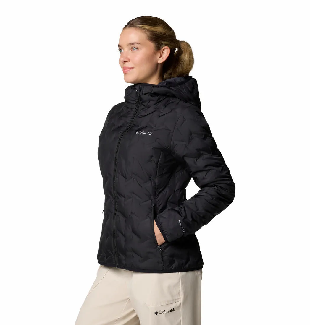 Columbia Women Black Omni-Heat Reflective Delta Ridge II Hooded Down Jacket