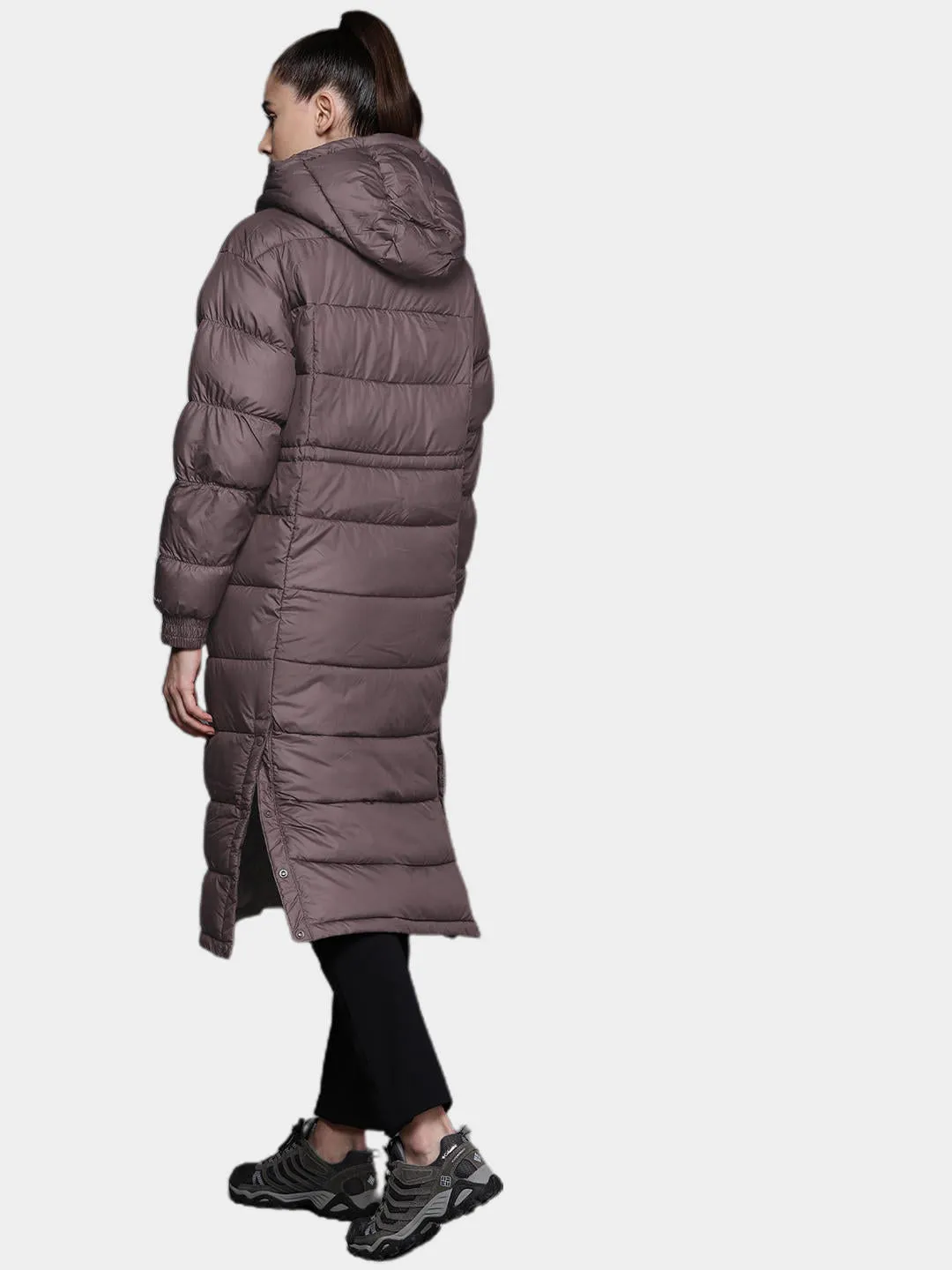 Columbia Women Brown Omni-Heat Reflective Pike Lake II Long Jacket