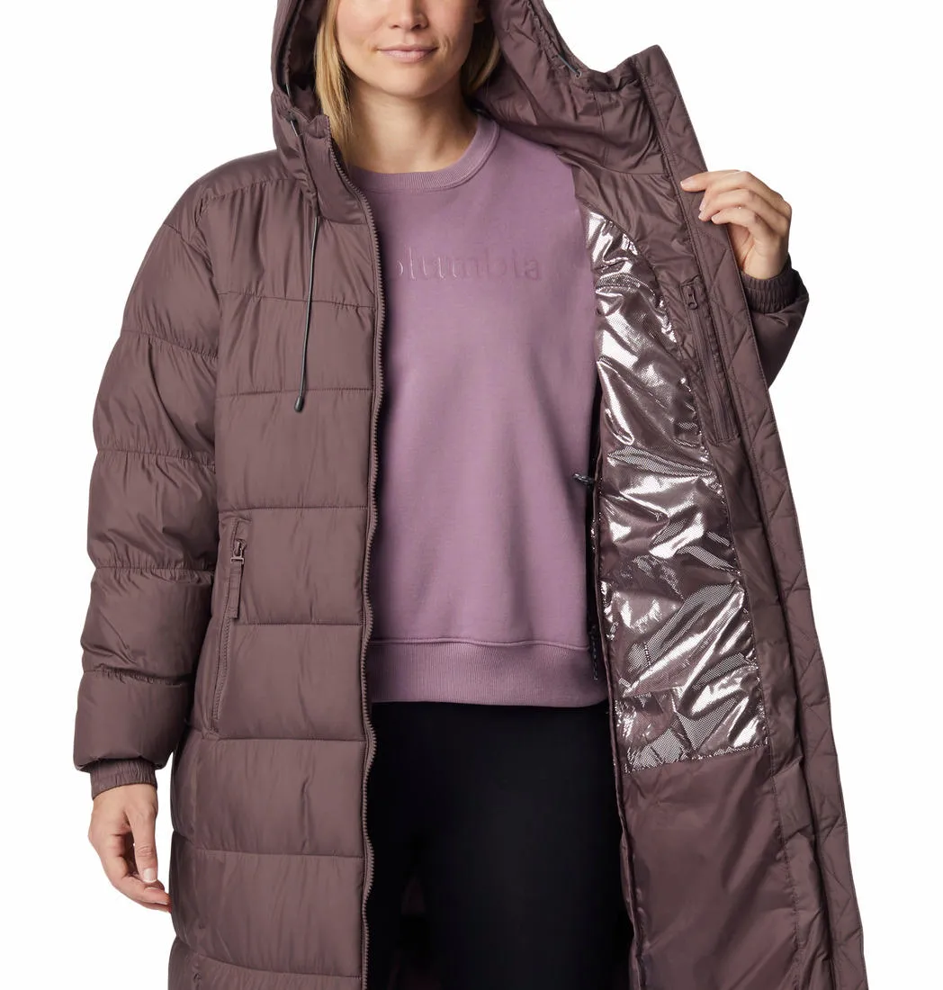 Columbia Women Brown Omni-Heat Reflective Pike Lake II Long Jacket