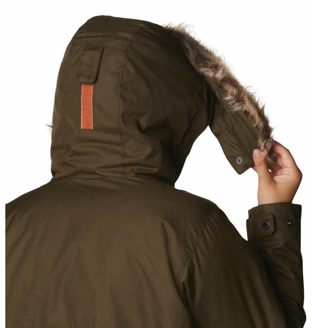 Columbia Women Green Omni-Heat Reflective Suttle Mountain Long Insulated Jacket