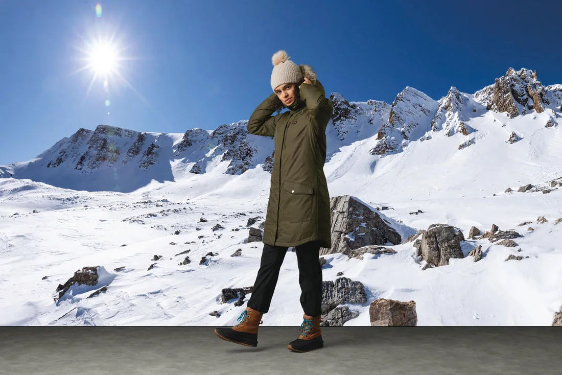 Columbia Women Green Omni-Heat Reflective Suttle Mountain Long Insulated Jacket