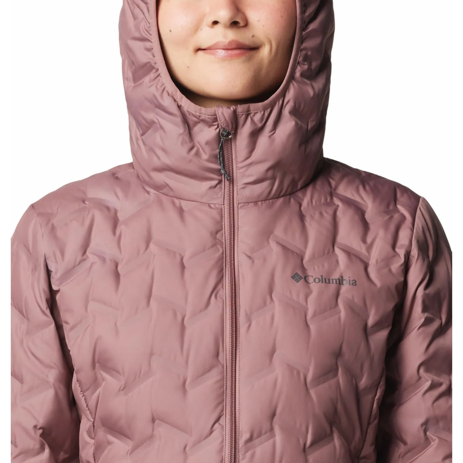 Columbia Women Red Omni-Heat Reflective Delta Ridge II Long Down Jacket