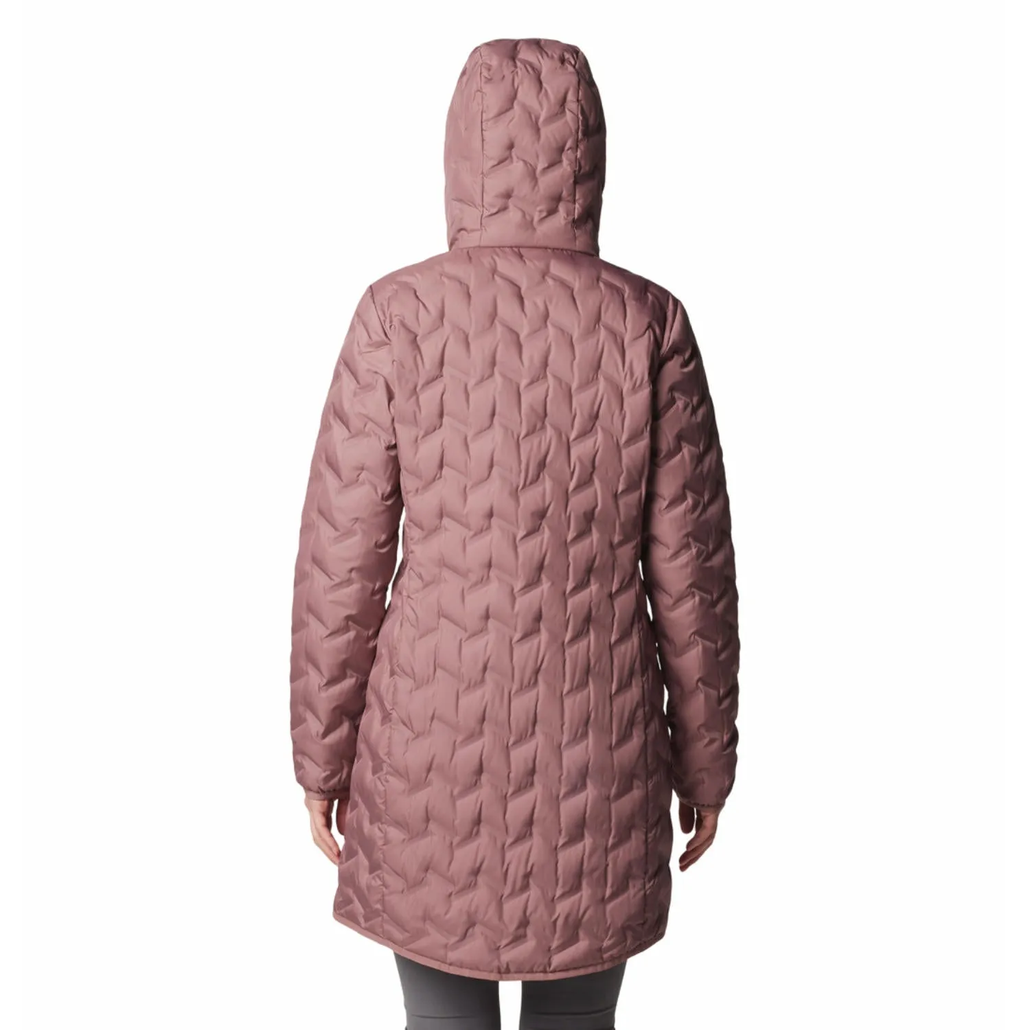 Columbia Women Red Omni-Heat Reflective Delta Ridge II Long Down Jacket