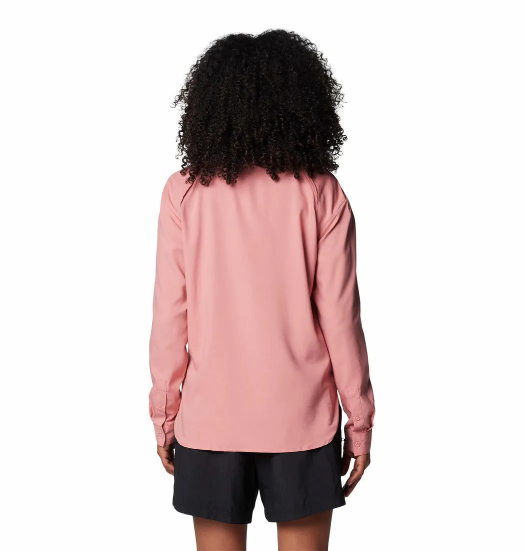 Columbia Women Red Omni-Shade Silver Ridge Utility Long Sleeve Shirt