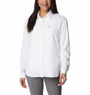 Columbia Women White Omni-Shade Silver Ridge Utility Long Sleeve Shirt