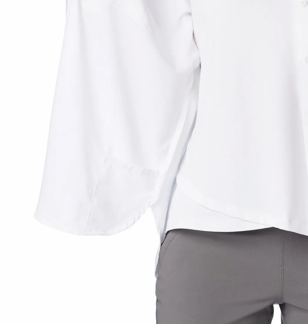 Columbia Women White Omni-Shade Silver Ridge Utility Long Sleeve Shirt