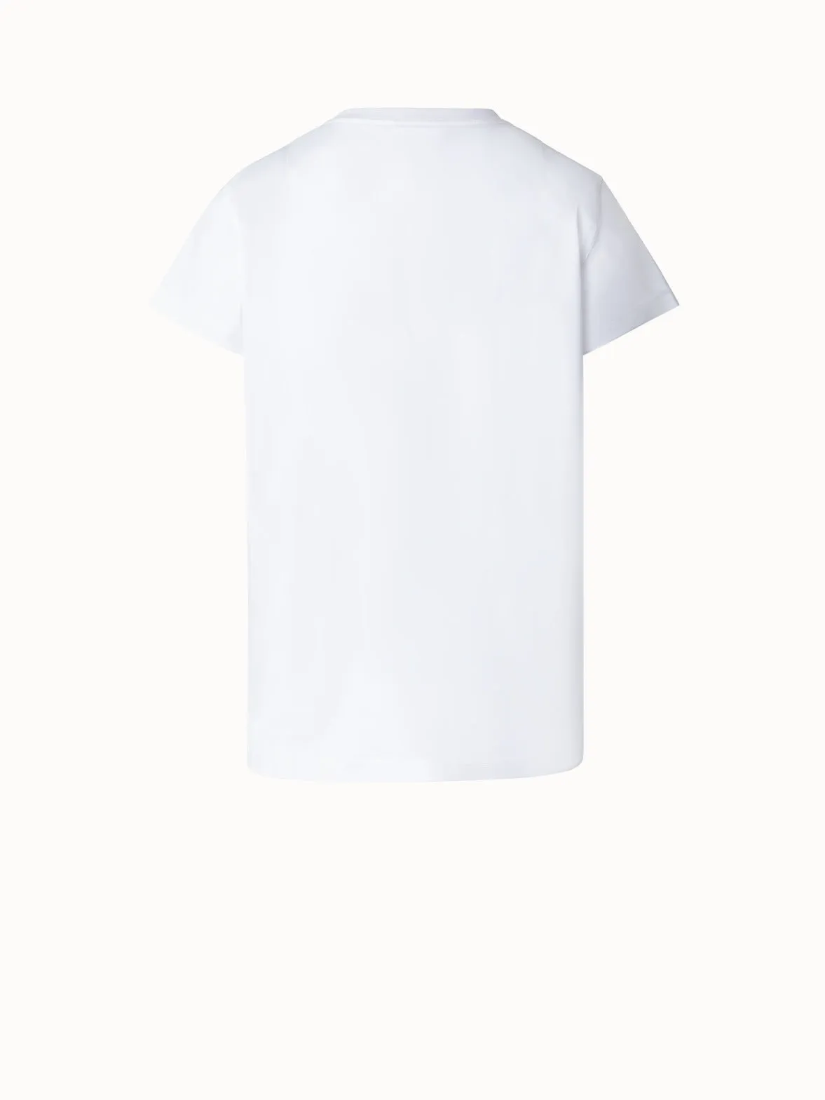 Cotton Jersey T-shirt with Poppy Inset Akris