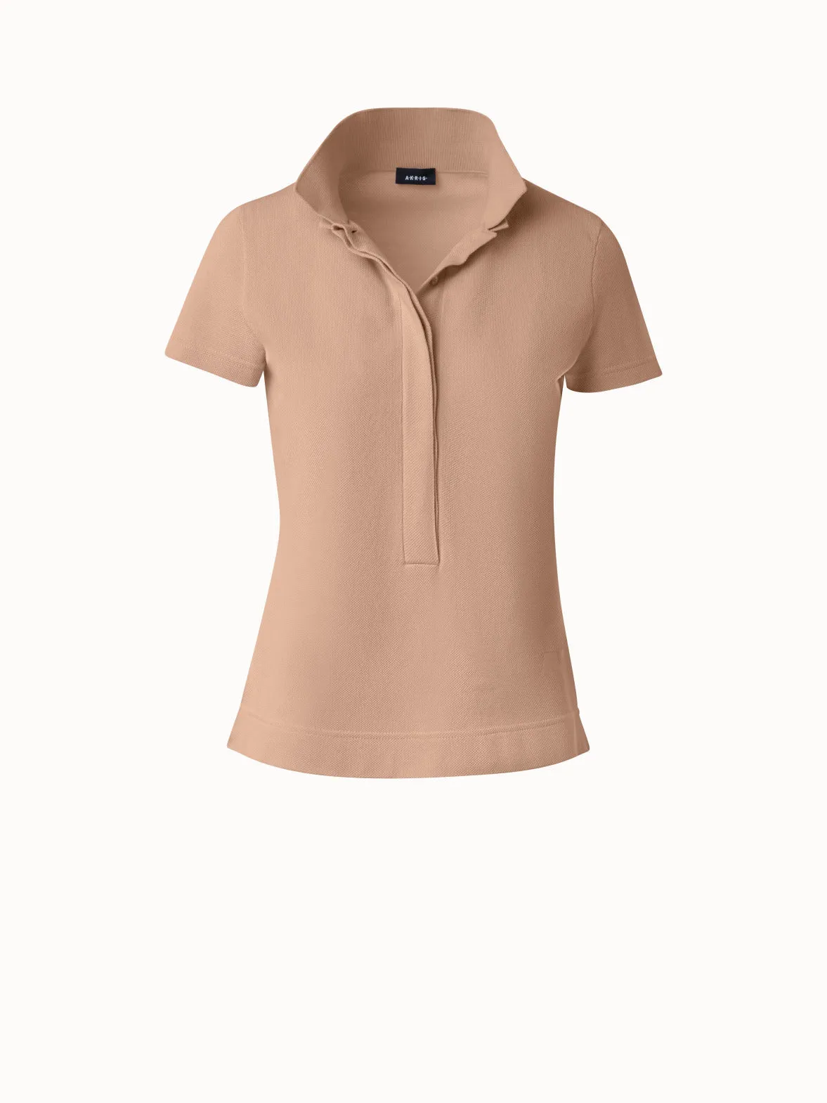 Cotton Knit Polo Shirt Akris