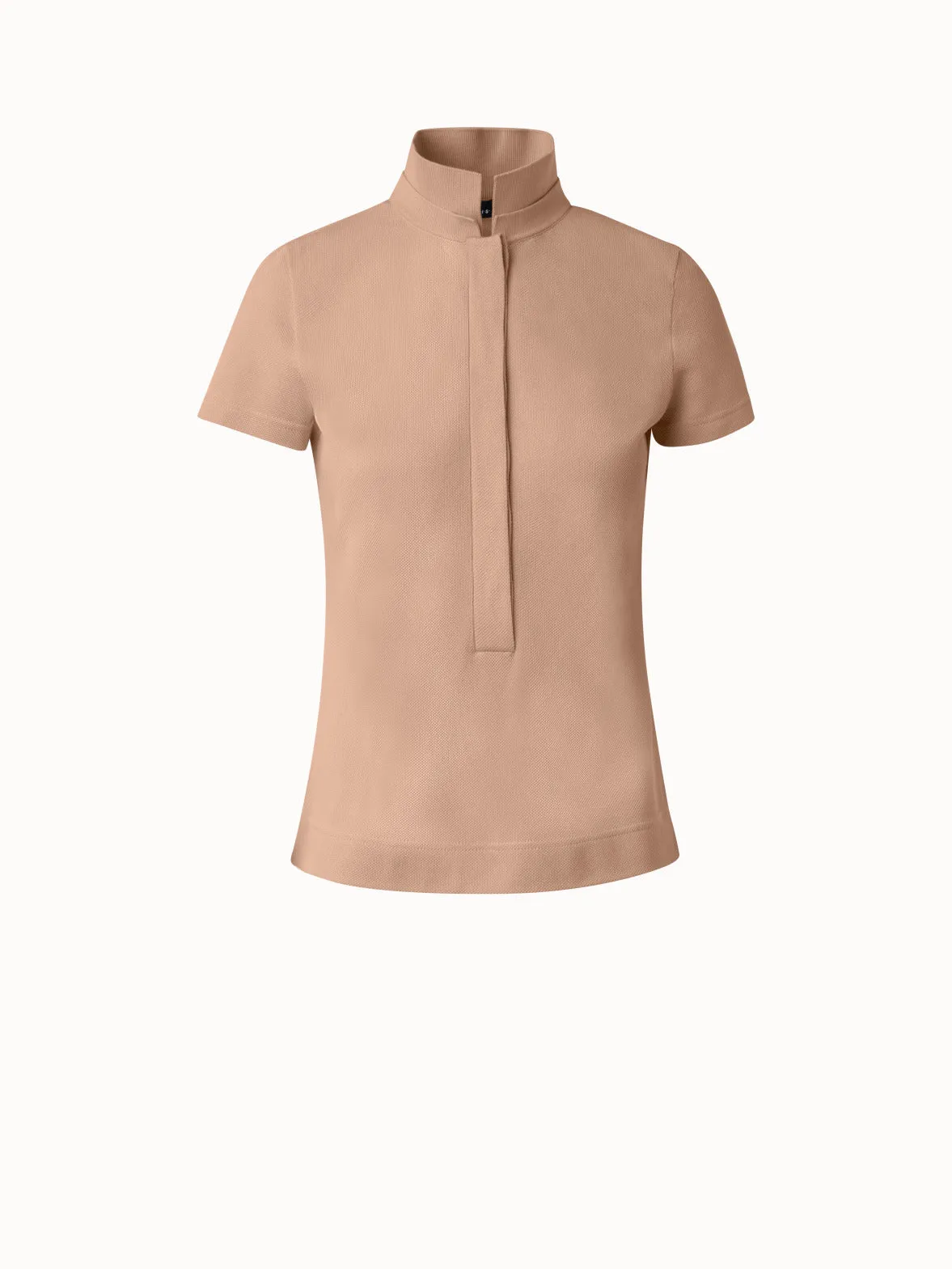 Cotton Knit Polo Shirt Akris