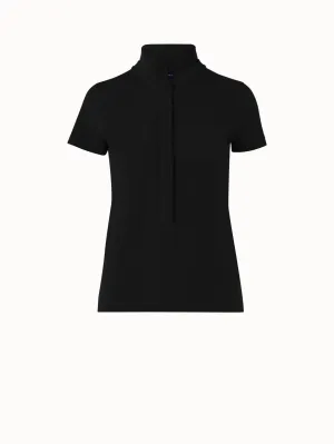 Cotton Knit Polo Shirt Akris