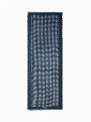 Cotton Linen Trapezoid Jacquard Scarf Akris