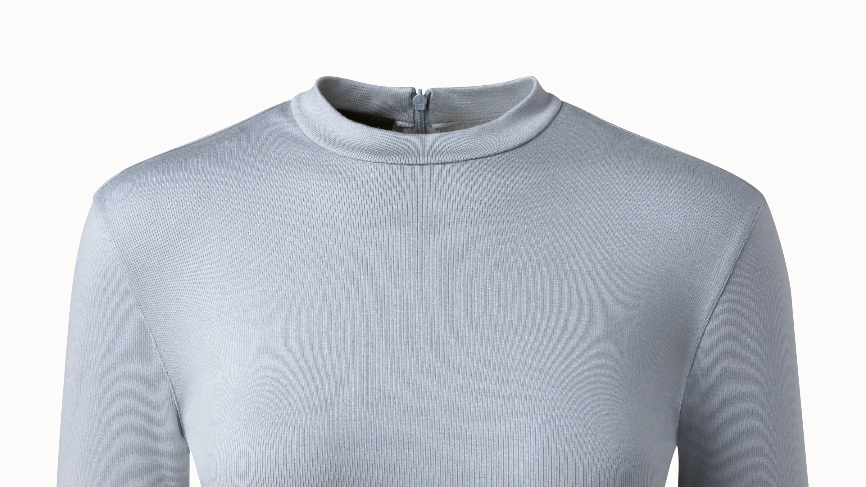 Cotton Silk Ribbed Jersey Top Akris