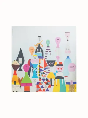 Cotton Silk Scarf with Wooden Dolls Print Akris