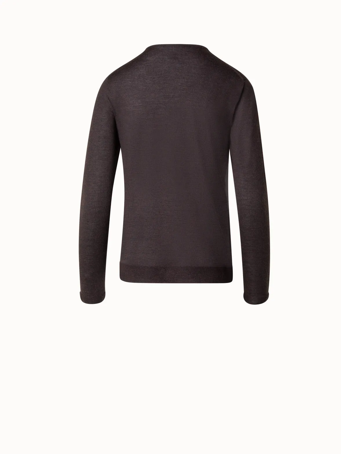 Crew Neck Cashmere Silk Sweater Akris