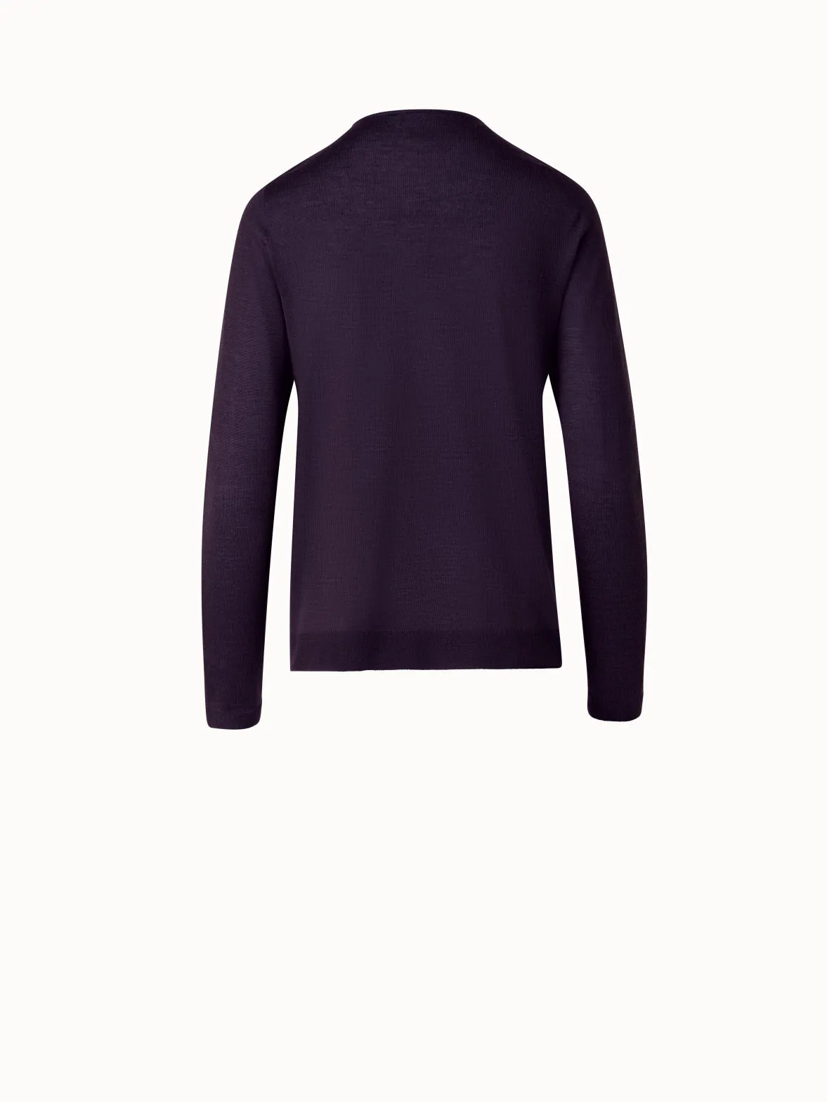 Crew Neck Cashmere Silk Sweater Akris