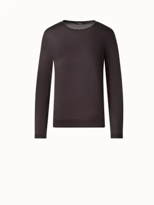 Crew Neck Cashmere Silk Sweater Akris