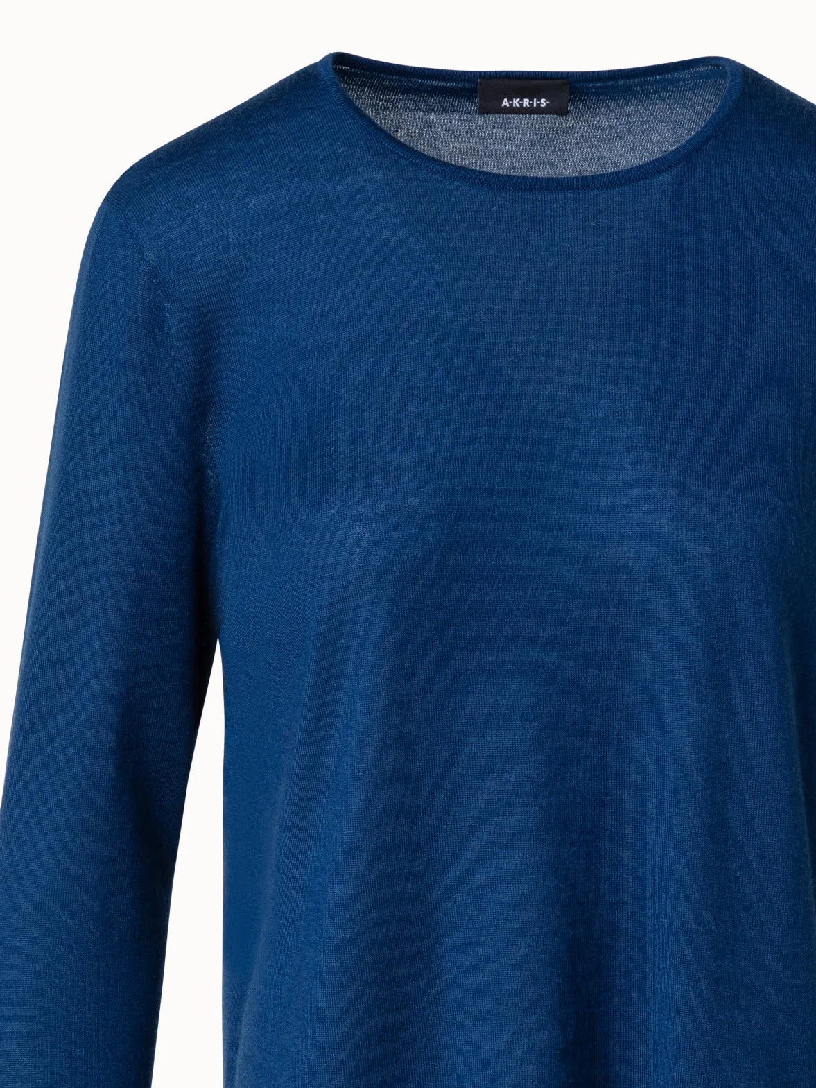 Crew Neck Cashmere Silk Sweater Akris