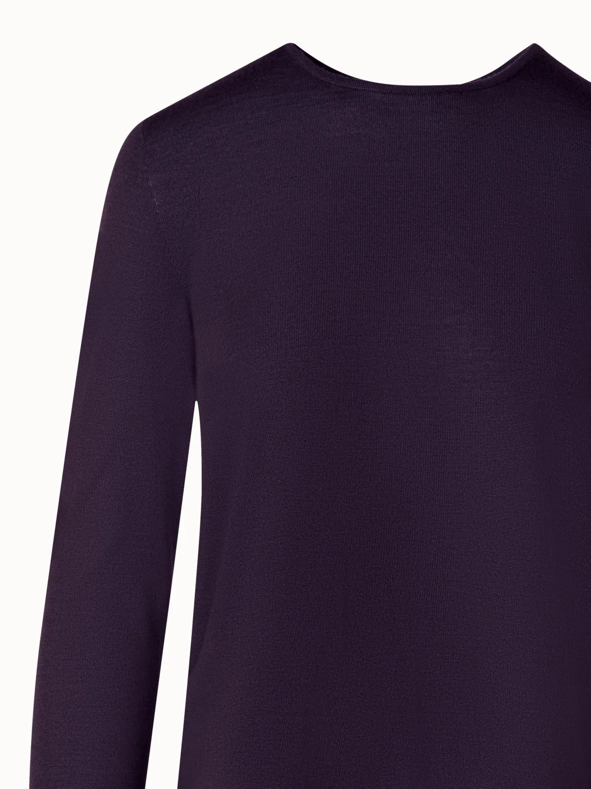 Crew Neck Cashmere Silk Sweater Akris