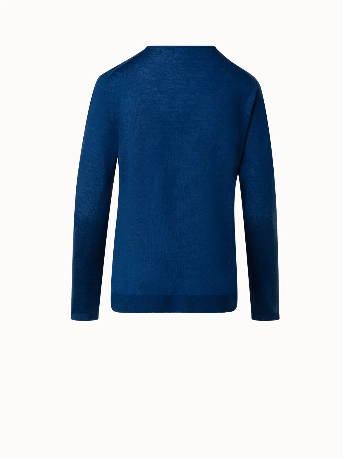 Crew Neck Cashmere Silk Sweater Akris