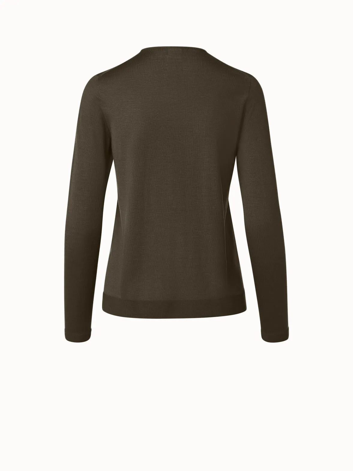 Crew Neck Cashmere Silk Sweater Akris