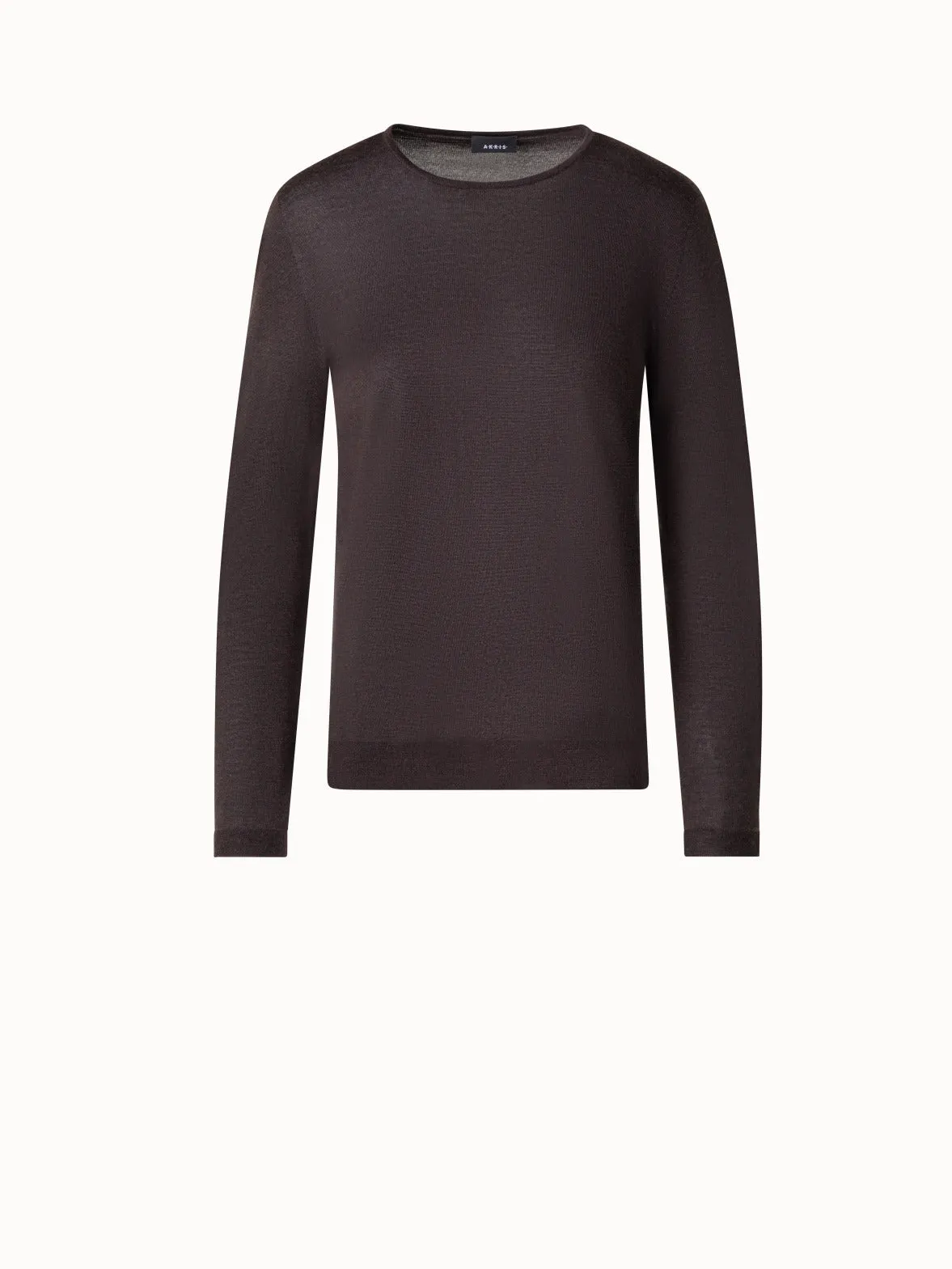 Crew Neck Cashmere Silk Sweater Akris