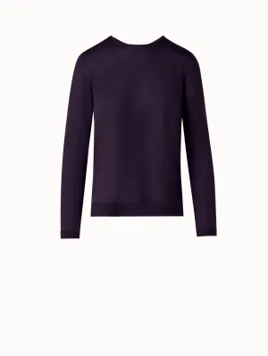 Crew Neck Cashmere Silk Sweater Akris